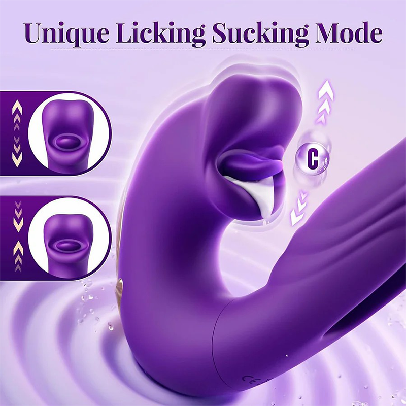 Hearteninghub ™ 4-in-1 Flapping & Licking Vibrator
