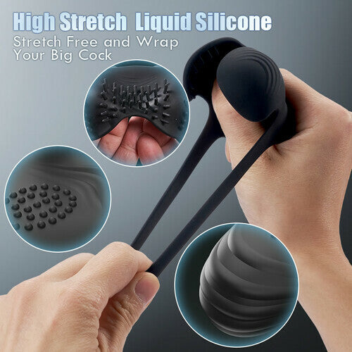 Hearteninghub ™  App Control Double Stimulation Well Wrapped Vibrating Cock Ring