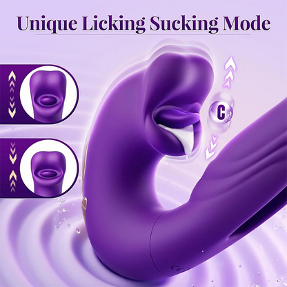 Hearteninghub ™  4-in-1 Flapping & Licking Vibrator