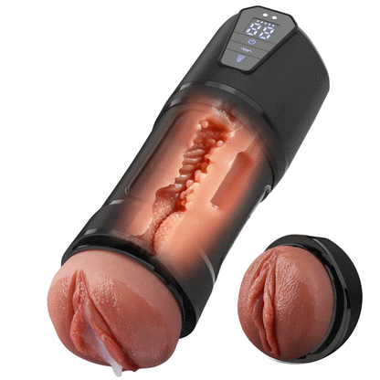 Hearteninghub ™ 10 Vibrations, 5 Suctions, Ultra-Realistic Vagina, Simulated Masturbator