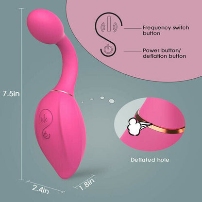 Hearteninghub ™ 7 Frequencies Inflatable Expansion Vagina Anal Vibrator