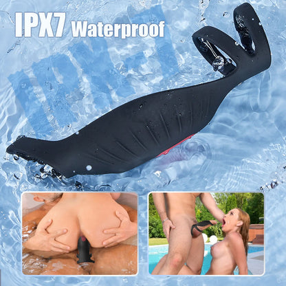 Hearteninghub ™ Pleasure Fusion Pro 9 Vibration Modes Efficient&Flexible Cock Ring