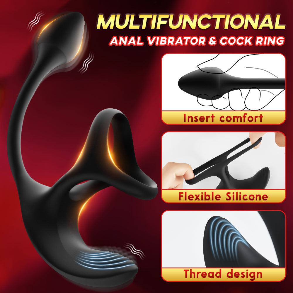 Hearteninghub ™ Zenith - Vibrating Anal Plug with Penis Rings