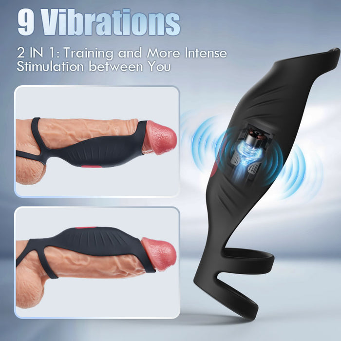 Hearteninghub ™ Pleasure Fusion Pro 9 Vibration Modes Efficient&Flexible Cock Ring