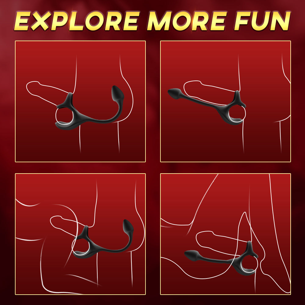 Hearteninghub ™ Zenith - Vibrating Anal Plug with Penis Rings