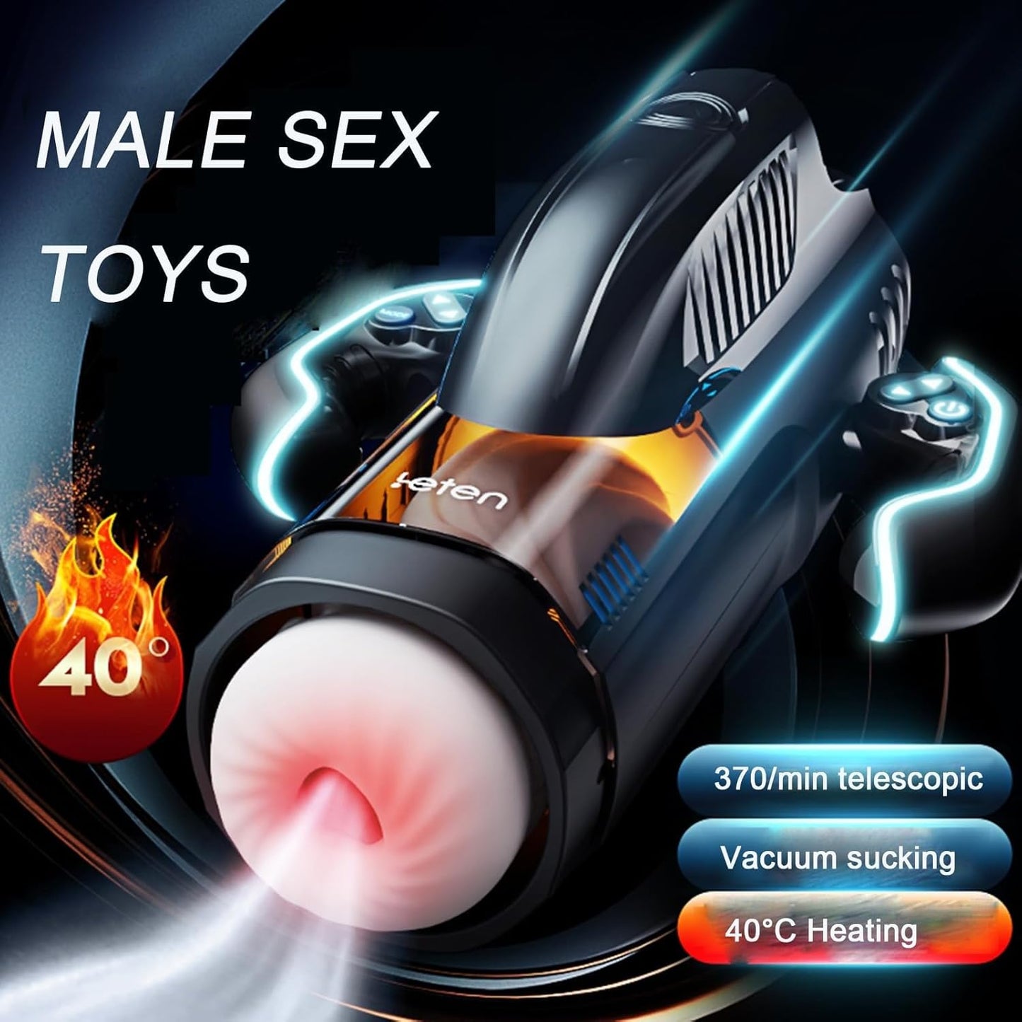 Hearteninghub ™ LETEN 10*5 Adjustable Modes Sucking Thrusting Heating Stroker