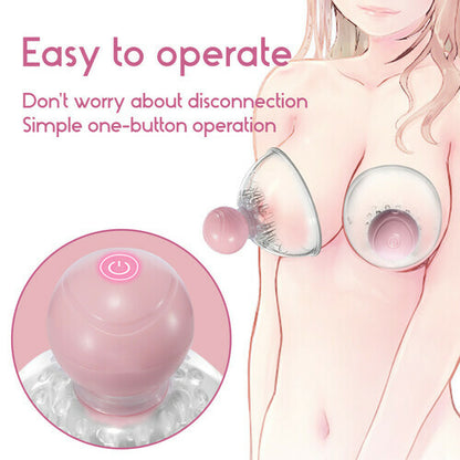 Hearteninghub ™ 10 Vibrating 360° Rotational Stimulation Nipple & Pussy Sucker