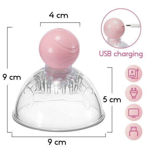 Hearteninghub ™ 10 Vibrating 360° Rotational Stimulation Nipple & Pussy Sucker