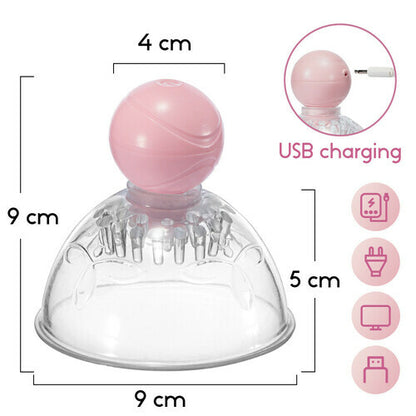 Hearteninghub ™ 10 Vibrating 360° Rotational Stimulation Nipple & Pussy Sucker