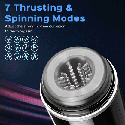 Hearteninghub ™ Automatic Rotating and Thrusting Suction Cup Masturbator