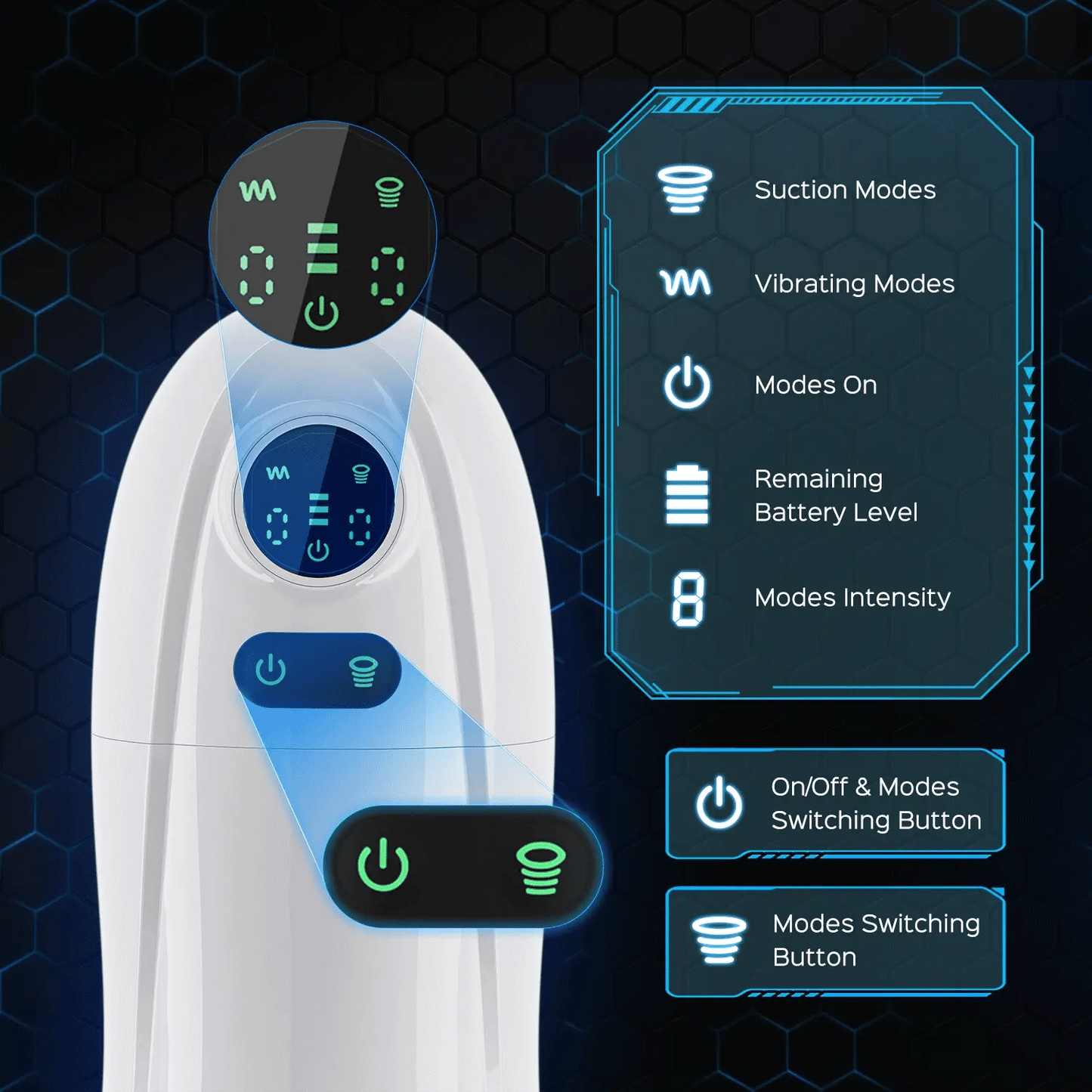 Hearteninghub ™ Automatic Sucking Vibrating Male Masturbator Blowjob Sex Toy