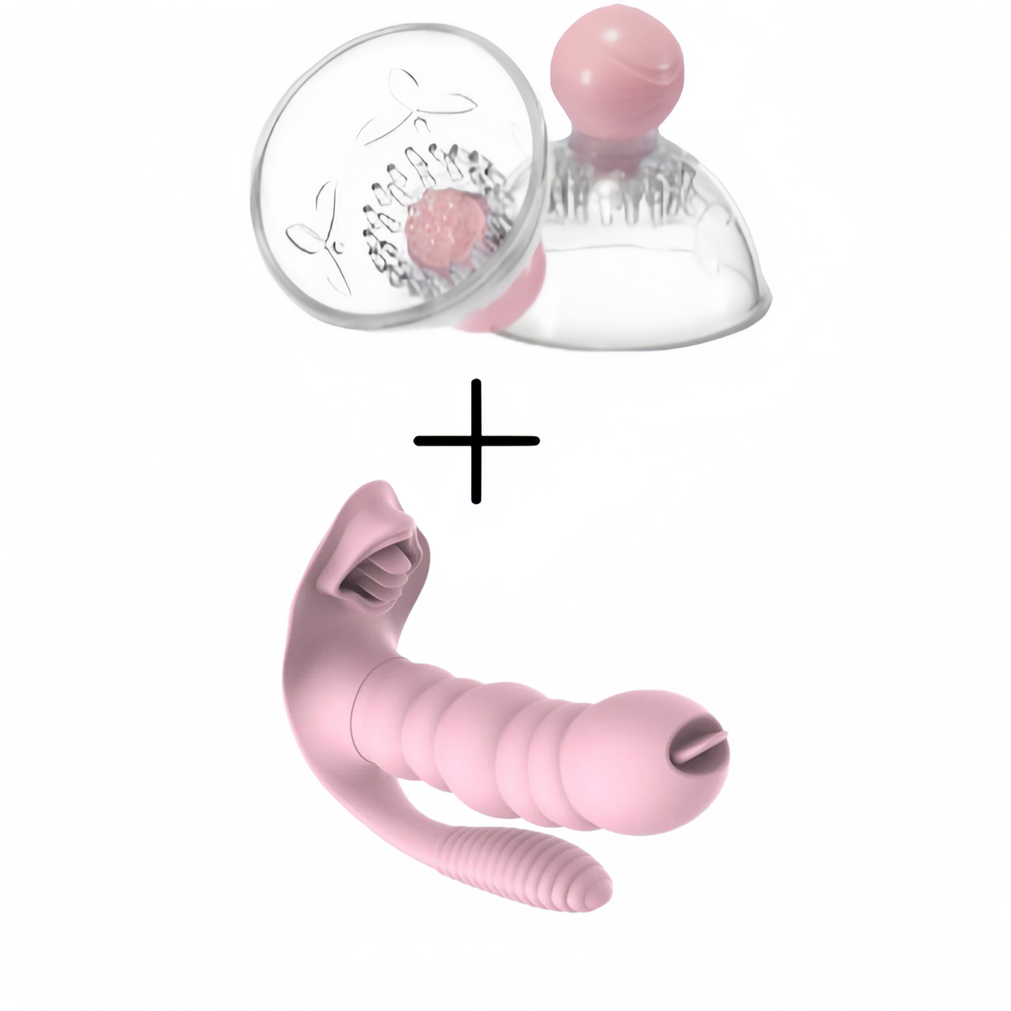 Hearteninghub ™ 10 Vibrating 360° Rotational Stimulation Nipple & Pussy Sucker