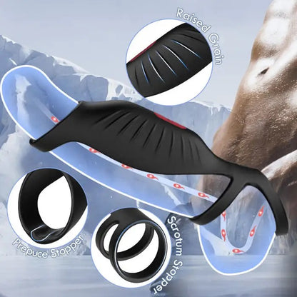 Hearteninghub ™ Pleasure Fusion Pro 9 Vibration Modes Efficient&Flexible Cock Ring