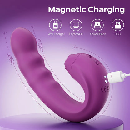 Hearteninghub ™  G Spot Vibrator With Rotating Head & Vibrating Tongue
