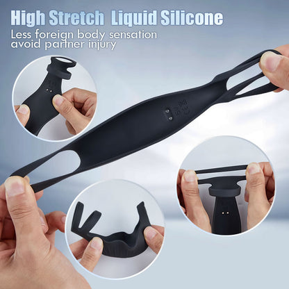 Hearteninghub ™ Pleasure Fusion Pro 9 Vibration Modes Efficient&Flexible Cock Ring