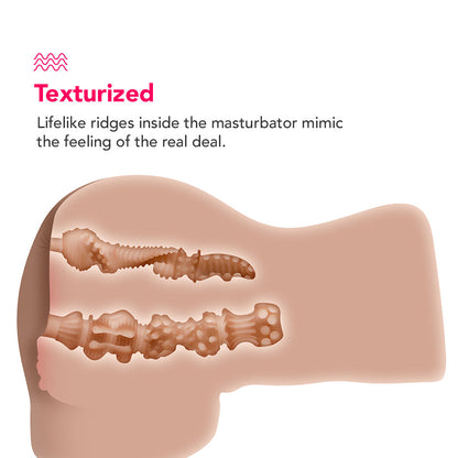 Hearteninghub ™  Rear Beauty Sucking & Vibrating Masturbator in Light