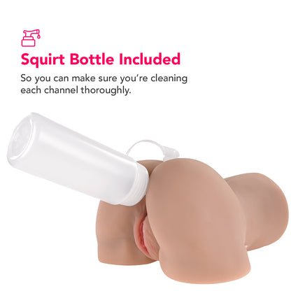 Hearteninghub ™  Rear Beauty Sucking & Vibrating Masturbator in Light