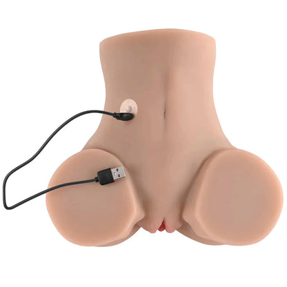 Hearteninghub ™  Rear Beauty Sucking & Vibrating Masturbator in Light