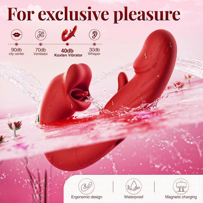 Hearteninghub ™  4-in-1 Flapping & Licking Vibrator